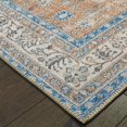 thumbnail image 4 of 5' X 8' Gold And Grey Oriental Power Loom Stain Resistant Area Rug, 4 of 5