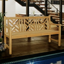 Teak Wood Saint Thomas Outdoor Patio & Garden Bench, 5 Foot