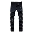 thumbnail image 1 of Auxamy Pantalones Mezclilla Strech De Agujero Para Hombre, 1 of 7