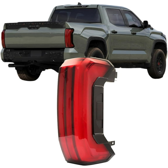 SHZAITOR Right Side Tail Light Assembly Replacement for Toyota Tundra 2022-2023 Passenger Side Rear Brake Lamp Non Sequential