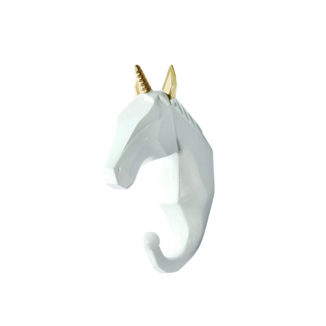 Wweixi Animal Shape Hanger Solid Color Cute Cartoon Decorative Punch-free Self-adhesive Key Coat Jacket Door Back Hook Rack White Gold Type 3