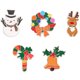 thumbnail image 1 of Broche de Navidad, broche de copo de nieve, bastón de caramelo de Feliz Navidad, broche de muñeco de nieve, regalo de fiesta de Navidad, 1 of 5