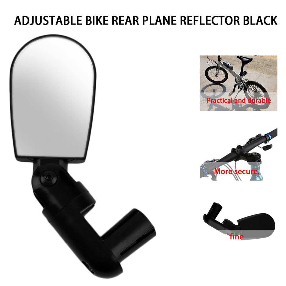Triamisu Bike Rearview Mirror Mini Black Flexible Rotate Safe Mountain Bike Bicycle Motorcycle Auto Reflective Mirror Rearview Handlebar for Outdoors Black