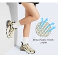 thumbnail image 4 of LUCKY STEP Lightweight Air Cushion Sneakers Mesh Running Walking Shoes,Gold&Beige,Womens, 4 of 9