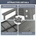 thumbnail image 5 of Gray 7-Piece HDPE Plastic Patio Outdoor Dining Set with Arm Chairs, 5 of 10