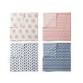 thumbnail image 2 of Bacati - Tribal Coral/Navy Feathers/Buck/Triangles Muslin Girls Crib Bedding Set, 2 of 31