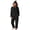 Black, variant on RoamHome Halloween Costume for Women, Pumpkin Onesie Pajamas with Hood, Full Zip Plush Jumpsuit for Adults, Cozy Fleece Lounge Wear for Party Cosplay and Nightwear, One Piece PJs