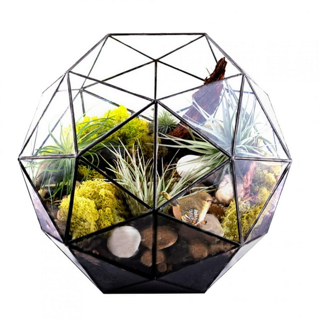 Flower Pot,Elegant Geometric Flower Pot Plant Planter Glass Planter Elevated Design
