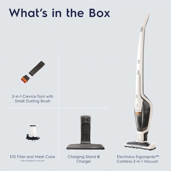 Electrolux Ergorapido 2in1 スティッククリーナー Electrolux Ergorapido Bagless, Cordless, 2-Step Filtration