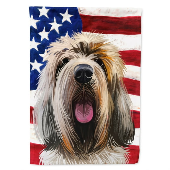 Grand Griffon Vendeen Dog American Flag Flag Canvas House Size