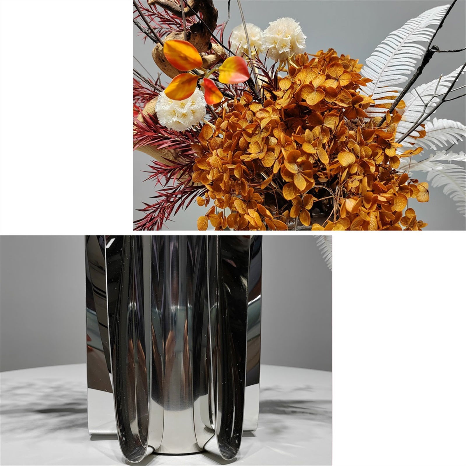 Simple Light Luxury Metal Florist Dried Flowers Simulation Flower Arrangement Hotel Table Centerpieces Ornaments Ornaments