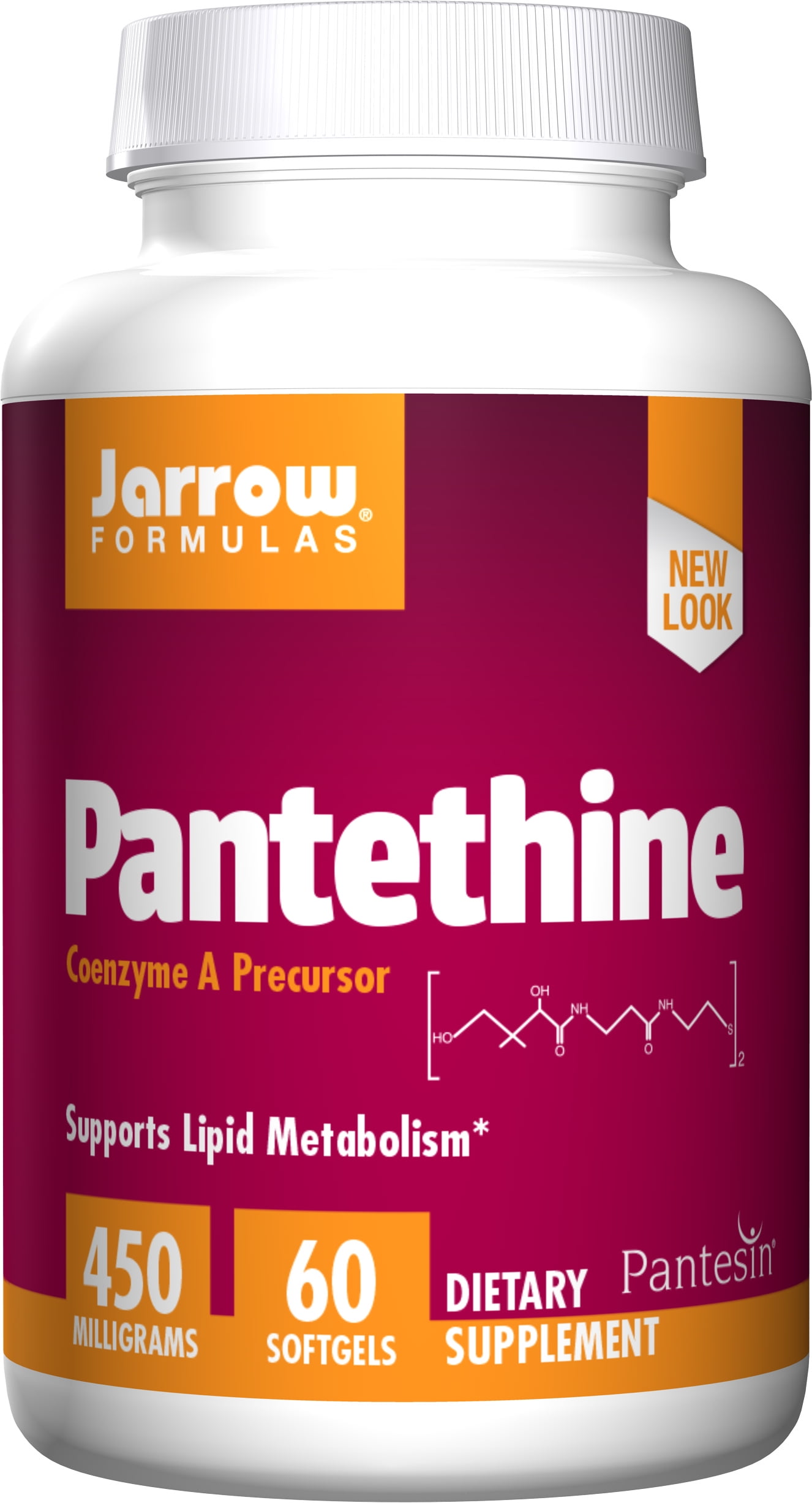 Jarrow Formulas Pantethine, Supports Lipid Metabolism, 450 mg, 60 Softgels