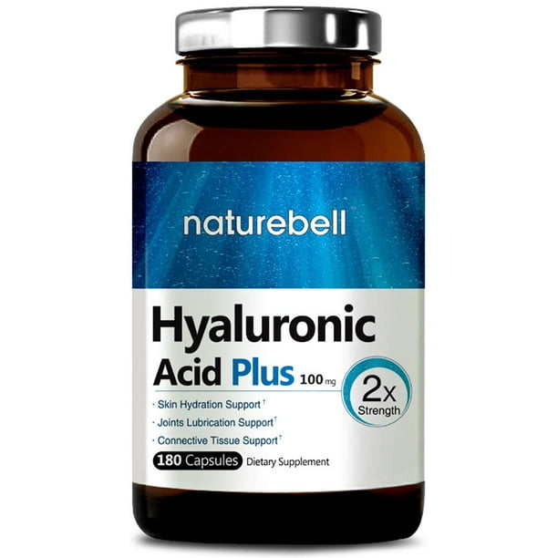NatureBell Hyaluronic Acid Plus, 100mg, 180 Capsules, Made in USA