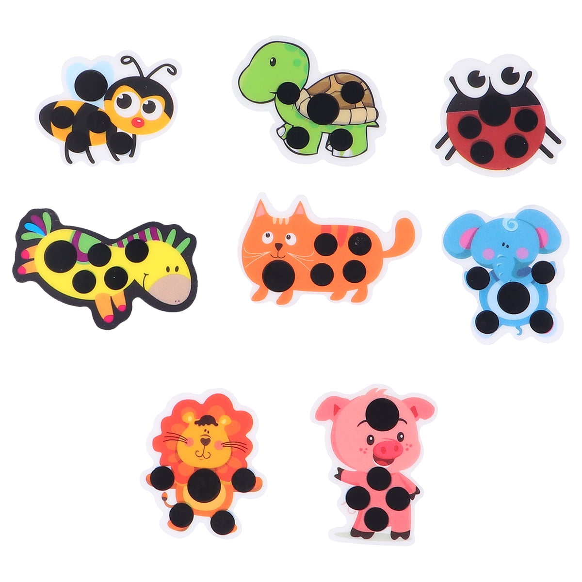 8Pcs Baby Forehead Thermometer Sticky Thermometer Flexible Body Fever Test Thermometer Sticker Mixed Color