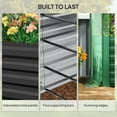 thumbnail image 6 of Outsunny Galvanized Raised Garden Bed, Planter Box with Crop Cage and Shade Cloth, Dark Gray, 6 of 9