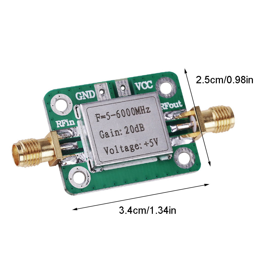 5M~6GHz 5V DC RF Broadband Signal Amplifier Board Gain 20dB Power Module 