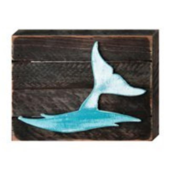 Designocracy 9853518 Whale Tail Art on Board Wall Decor