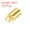 Gold, variant on 100Pcs Cord End Caps 4mm End Cap Barrel Beads Kumihimo End Caps Brass for Jewelry Making 4.5mm Length Bronze
