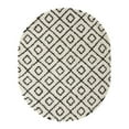 thumbnail image 3 of Unique Loom Trellis Shag Collection Area Rug - Ruth (7' 10" x 10' Oval White and Black/Ivory), 3 of 11