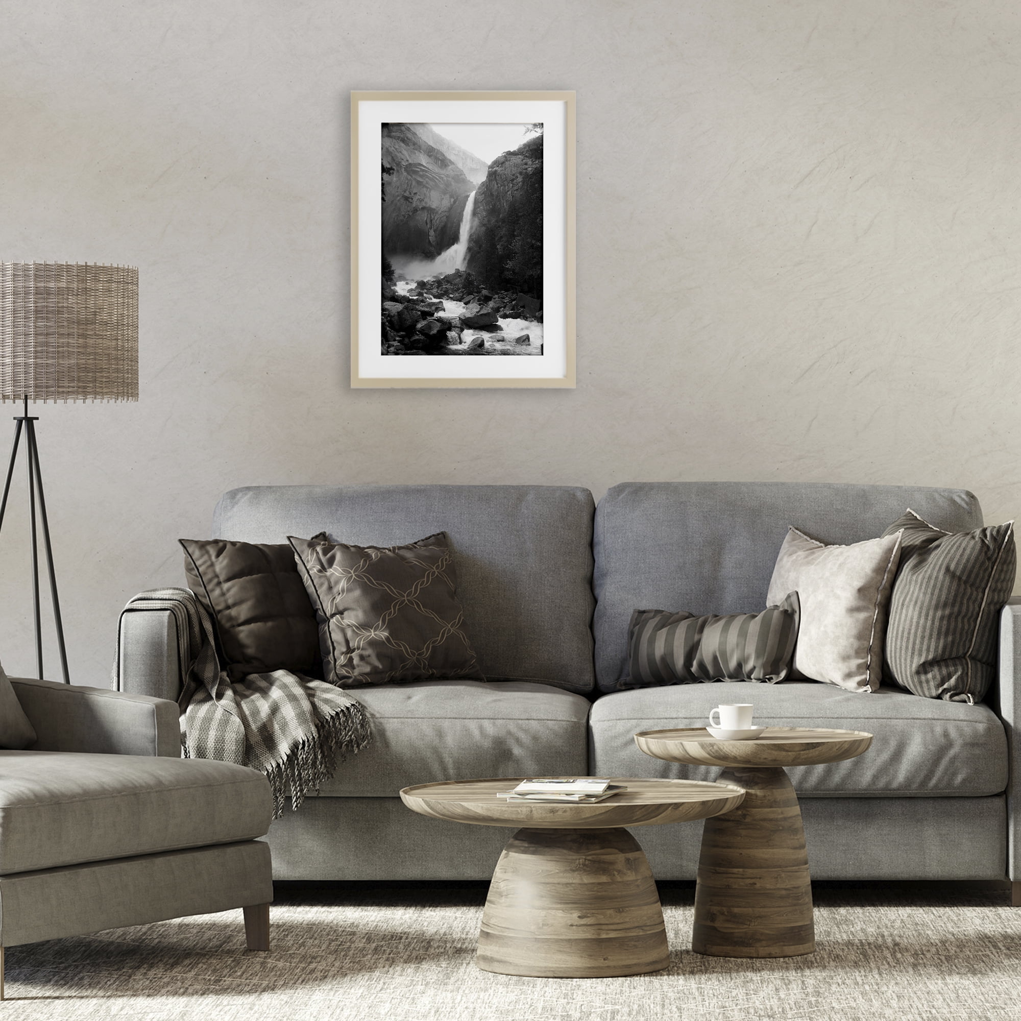 Stupell Industries Rocky Yosemite Falls Birch Framed Print Under Glass, design by Kim Curinga