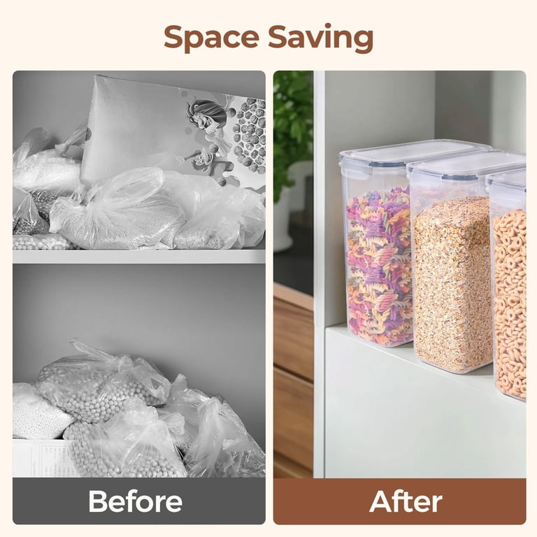 Behome 4-Pack Cereal Containers 135oz Pantry Storage photo 6