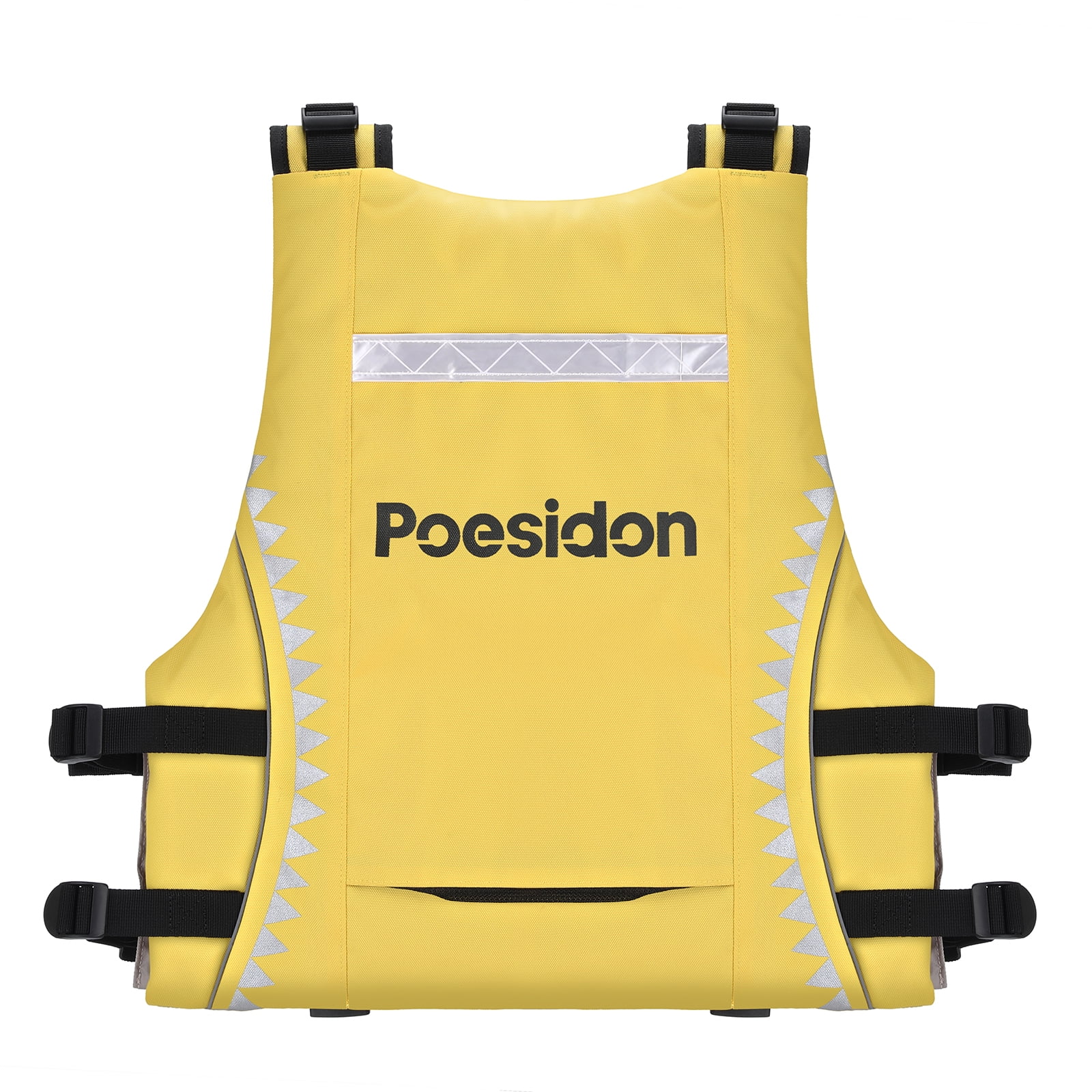 Poseidon Adjustable Water Safety Life Jacket - Classic Unisex Design with Front/Rear Storage Compartments for Multiple Water Activities