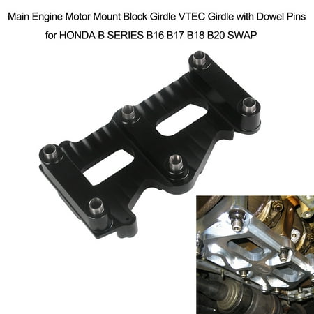Main Engine Motor Mount Block Girdle VTEC Girdle with Dowel Pins for HONDA B SERIES B16 B17 B18 B20 (Best Header For B20 Vtec)