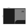 thumbnail image 1 of Pocket Folder Paper Folder File Folder Office Supplies Pocket Folder L Shaped Folder Bevel Design Built In Pocket Convenient Put Paper FolderDouble Plug Black, 1 of 1