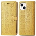 thumbnail image 1 of Funda Cartera FOXDOCK para iPhone 14 Plus , Flip PU con Relieve de Gatos y Perros, Tarjetero y Soporte, 1 of 6