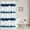 Colorant Ethnique 1 Bleu4, variante sur Rideau de Douche Décor Rayures Abstraites Bleues Indigo, Décor de Salle de Bain Art Blanc Fibre de Polyester Anneaux en Plastique Séchage Rapide Imperméable pour Baignoires/salles de Bain, 72x36 Pouces