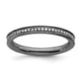 thumbnail image 4 of Auriga Fine Jewelry 925 Sterling Silver & Diamonds Black-plated Ring for Women Size- 5, 4 of 6