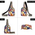 thumbnail image 7 of FORMRS Womens Crossbody Sling Bag Travel Daypack Shoulder Chest Backpack, Large Colorful Flowers Pattern, 7 of 7