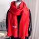 thumbnail image 3 of Bufanda de cachemira de moda para mujeres y hombres, chales y abrigos de invierno grandes, suaves y cálidos, regalo de Navidad de color sólido, 3 of 5
