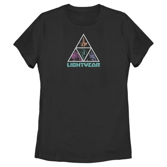 Women's Lightyear Triangle Logo Graphic Tee Black Large