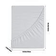 thumbnail image 3 of LOVEVER Luxury Queen Fitted Sheet Deep Pocket Queen Fitted Sheet  Soft  Cooling  Sateen Weave  Extra Long Staple Queen Size Fitted Sheet  White, 3 of 8