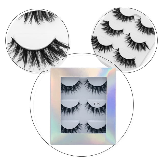 Xihbxyly Pestañas de Visón, Pestañas Postizas Gruesas de Varias Capas, Efecto Natural Suave, Diseño Redondeado y Fino, Ideal para Fotos de Fiestas y Bodas, Realce Glamuroso de Ojos, Incluye Cepillo p