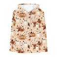 thumbnail image 5 of Frostluinai Womens Halloween Flannel Hooded Sweatshirt Long Sleeve with Pocket Ghosts Pumpkin Print Cozy Fuzzy Fleece Pullover Fall Spooky Season Top, 5 of 7