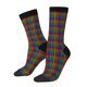 thumbnail image 1 of Balery Rainbow Houndstooth Calcetas Largas con Estampado para Hombre y Mujer – Suaves y Transpirables, Talla Única (US 5-11), 1 of 6