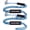 Blue, White, Black, variant on Colt Sports 2 Pack Bungee Dock Lines Mooring Rope for Boats - Black 5 ft - Stainless Steel Hooks