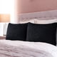 thumbnail image 1 of PiccoCasa 2 piezas de fundas de almohada de piel sintética suaves con cremallera Queen Negra, 1 of 1