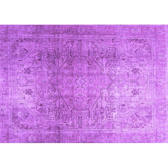 Ahgly Company Indoor Rectangle Persian Purple Traditional Area Rugs, 7' x 10'