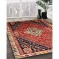 thumbnail image 3 of Ahgly Company Machine Washable Indoor Rectangle Traditional Orange Salmon Pink Area Rugs, 8' x 10', 3 of 7