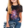 thumbnail image 2 of Favoffer Unisex Kids' Summer Multicolor Galaxy-Graphic Cool Tee Relaxed Round Neck Short-Sleeve Stretchy Top, for Casual, Travel, Play, Sport 3-14Y, 2 of 8