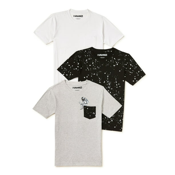 Tony Hawk - Tony Hawk Boys Short Sleeve Graphic T-Shirts, 3-Pack, Sizes ...