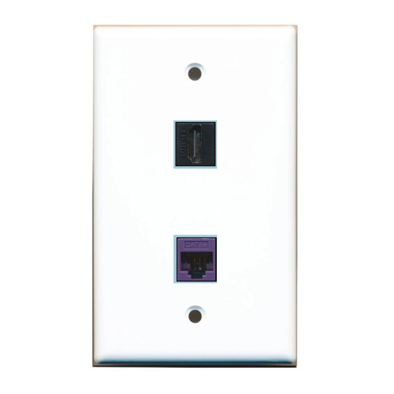Ultra Spec Cables 2 Port Custom Keystone Wall Plate Solid