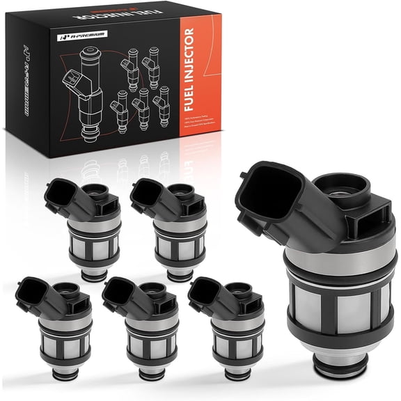 A-Premium 4 Holes Set of 6 Fuel Injectors Compatible with Nissan Frontier 2001-2004, Xterra 2002-2004, 3.3L