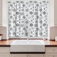 thumbnail image 2 of Ambesonne Snowflake Kitchen Curtains, Lace Style Winter, 55"x39", Blue Black White, 2 of 3