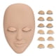 thumbnail image 2 of Cabeza De Maniquí De Pestañas, Cabeza De Maniquí De Silicona Con 6 Pares De Párpados De Repuesto Para Práctica De Extensión De Pestañas De Maquillaje, 2 of 7