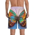 thumbnail image 3 of Naloa Oil Painting Beautiful Butterfly Men's Beach Shorts, Surfing shorts, Swim trunks, Quick Dry Swim Trunks for Surfing Beach Fun - XX-Large, 3 of 9