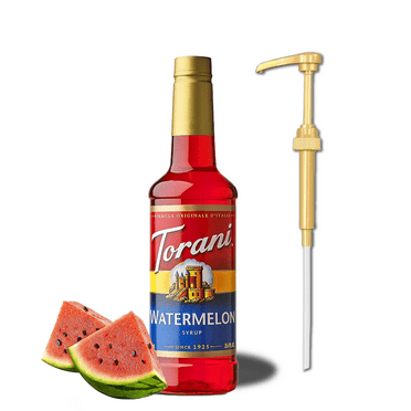 Torani Watermelon Syrup, 25.4 fl oz (750mL) Bottle   Gold Pump